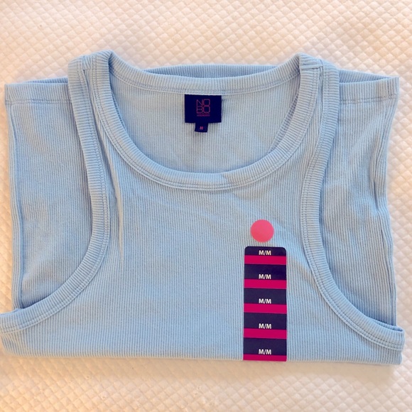 Fitted Rib-Knit Tank Top - Medium 🩵 - Picture 2 of 2